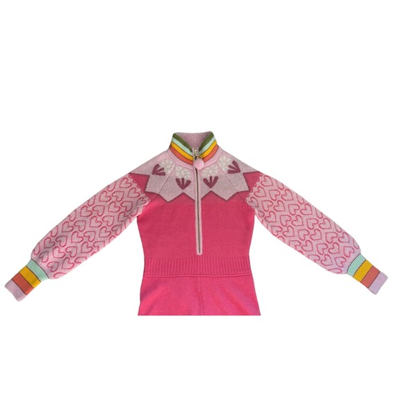 NWT LoveShackFancy Lali Onesie Jumpsuit Sweetheart Pink Size XS - Picture 7 of 14